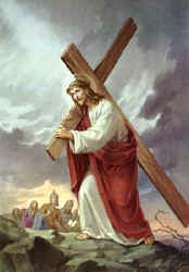 Jesus carrega a Cruz a caminho do Calvário - Quarto Mistério Doloroso